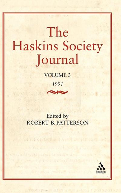 The Haskins Society Journal Studies in Medieval History