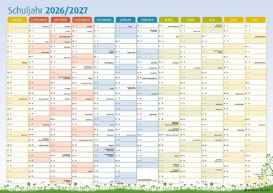 Der Schuljahres-Wandkalender 2026/2027, A1