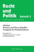 100 Jahre Weimarer und Wiener Republik - Avantgarde der Pluralismustheorie.