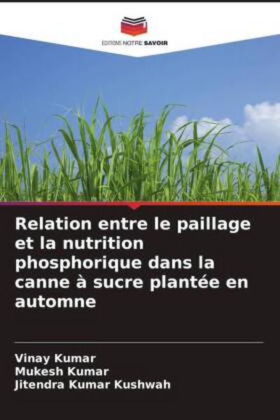 Relation entre le paillage et la nutrition phosphorique dans la canne à sucre plantée en automne