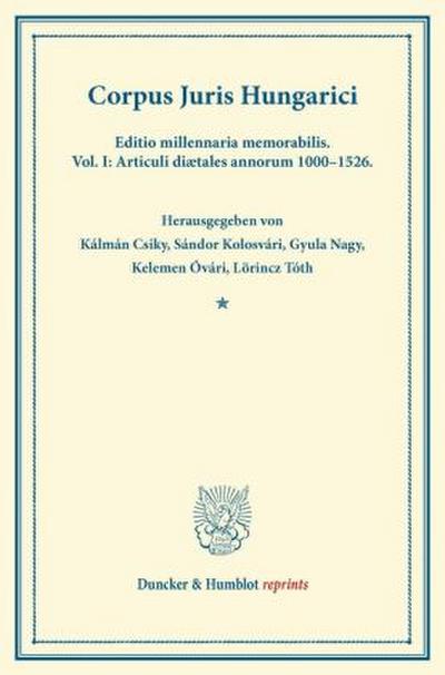 Corpus Juris Hungarici.