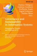 Governance and Sustainability in Information Systems. Managing the Transfer and Diffusion of IT: IFIP WG 8.6 International Working Conference, Hamburg