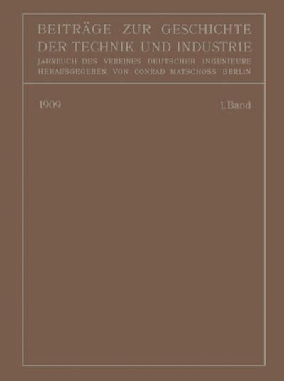 Beiträge zur Geschichte der Technik und Industrie