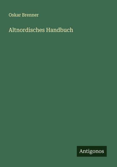 Altnordisches Handbuch