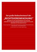 Der große Rotbuchentwurf der ’RECHTSVEREINFACHUNG’
