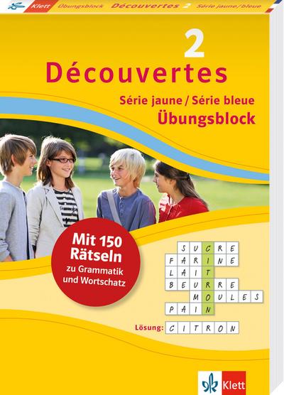 Découvertes 2 jaune/bleue - Übungsblock: 150 Rätsel zu Grammatik und Wortschatz (Découvertes Übungsblock)