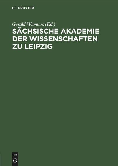 Sächsische Akademie der Wissenschaften zu Leipzig