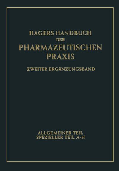 Hagers Handbuch der pharmazeutischen Praxis