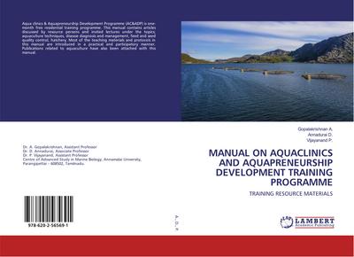 MANUAL ON AQUACLINICS AND AQUAPRENEURSHIP DEVELOPMENT TRAINING PROGRAMME