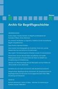 Archiv für Begriffsgeschichte / Archiv für Begriff