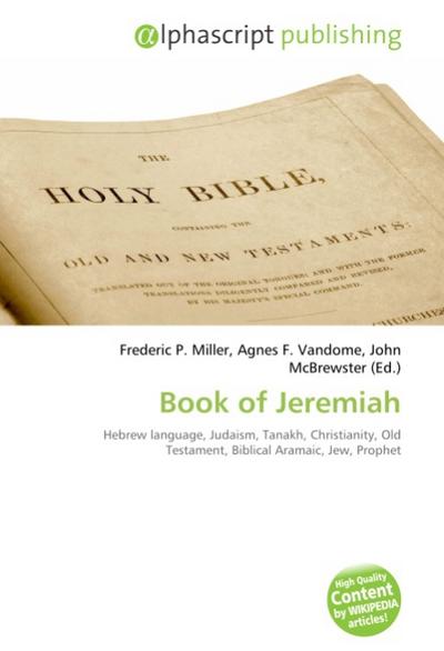 Book of Jeremiah - Frederic P. Miller