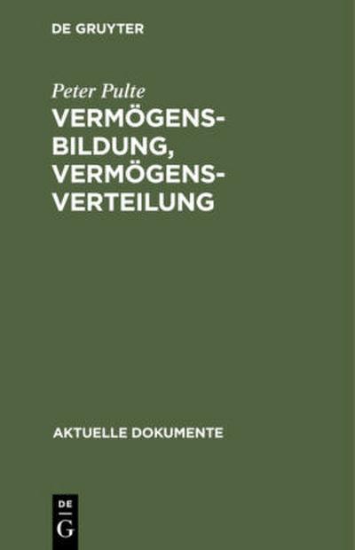 Vermögensbildung, Vermögensverteilung