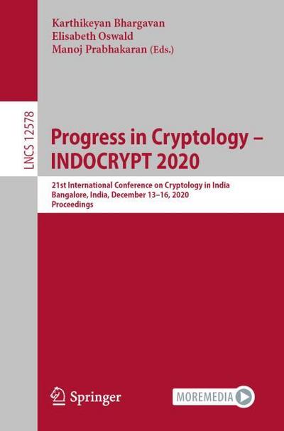 Progress in Cryptology - INDOCRYPT 2020