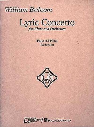 William Bolcom - Lyric Concerto for Flute and Orchestra: (Piano Reduction)