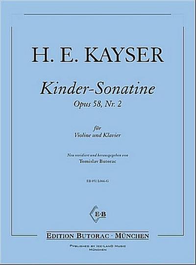 Kinder-Sonatine op.58,2 für Violineund Klavier