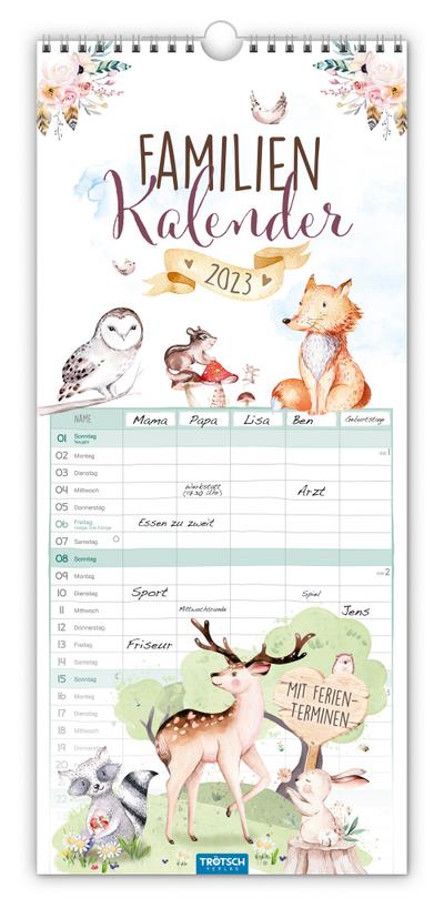 Trötsch Familienkalender Waldfreunde 2023