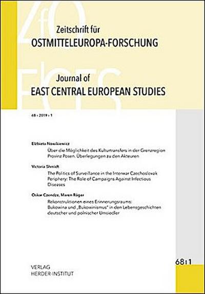 Zeitschrift für Ostmitteleuropa-Forschung 68/1 ZfO - Journal of East Central European Studies JECES 68/1