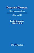 Écrits littéraires (1800–1813)
