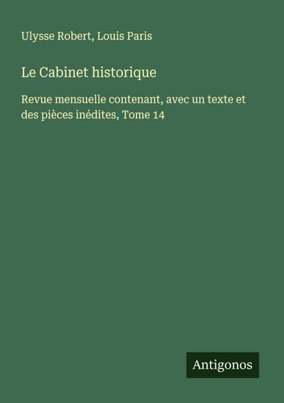 Le Cabinet historique