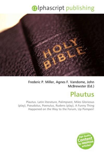 Plautus - Frederic P. Miller