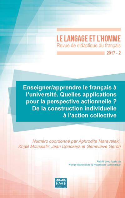 Enseigner/apprendre le français à l’université. Quelles applications pour la perspective actionnelle ?