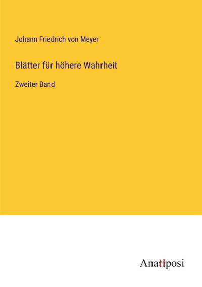 Blätter für höhere Wahrheit