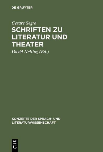 Schriften zu Literatur und Theater