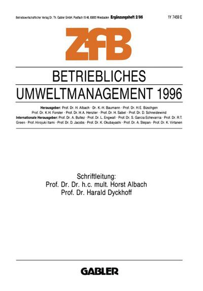 Betriebliches Umweltmanagement 1996
