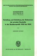 Verteilung und Schichtung der Einkommen der privat