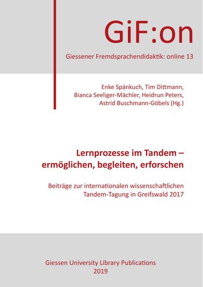 Lernprozesse im Tandem - ermöglichen, begleiten, erforschen