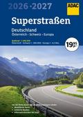 ADAC Superstraßen Autoatlas 2026/2027 Deutschland 1:200.000, Österreich, Schweiz 1:300.000 mit Europa 1:4,5 Mio.