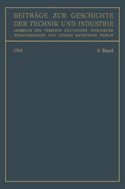 Beiträge zur Geschichte der Technik und Industrie