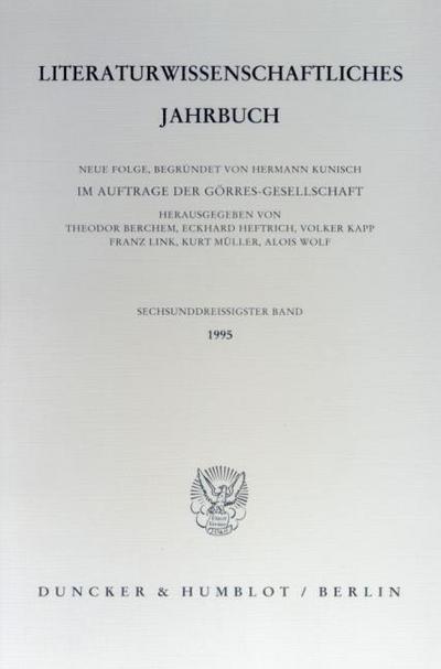 Literaturwissenschaftliches Jahrbuch