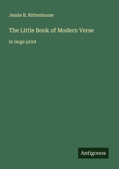 The Little Book of Modern Verse
