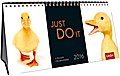 Just do it 2016: 3-teiliger Tischkalender mit über 1700 Kombinationsmöglichkeiten, Platz zum Eintragen von Geburtstagen auf der Rückseite, Monatskalendarium
