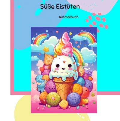 200 Süße Eistüten zum ausmalen
