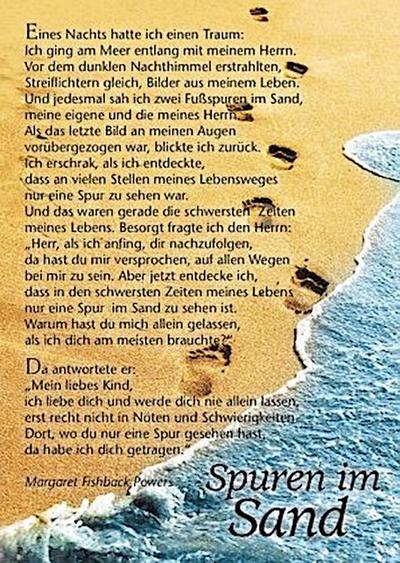 Spuren im Sand, 12 Postkarten