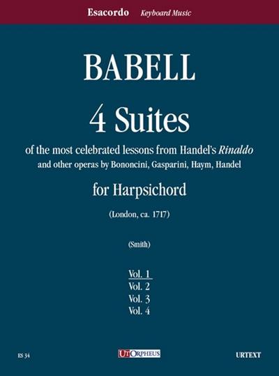 4 Suites su temi favoriti dal Rinaldo di Händel vol. 1per clavicembalo