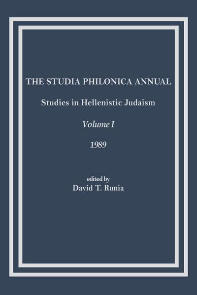 The Studia Philonica Annual