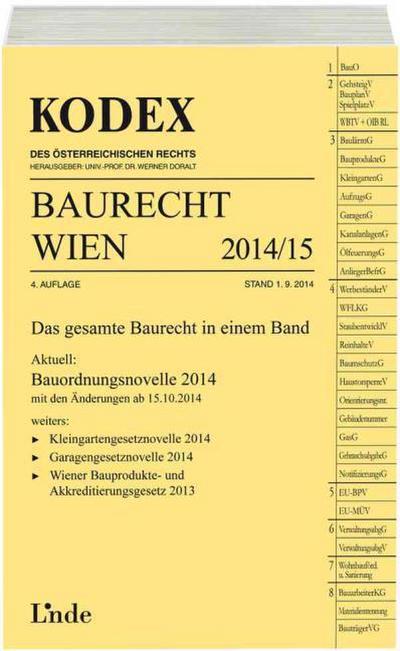 KODEX Baurecht Wien 2014/15 (Kodex des Österreichischen Rechts)