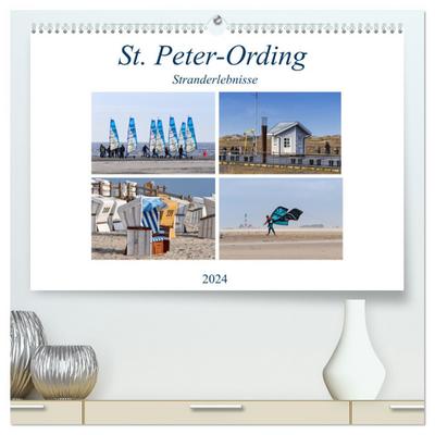 St. Peter-Ording Stranderlebnisse (hochwertiger Premium Wandkalender 2024 DIN A2 quer), Kunstdruck in Hochglanz