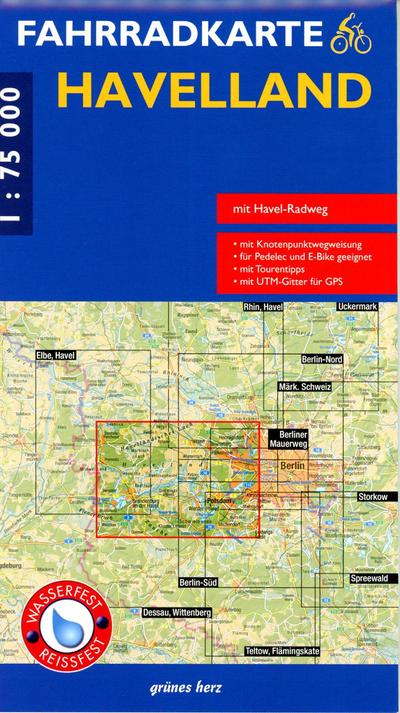 Fahrradkarte Havelland 1:75 000