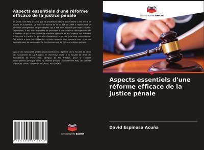 Aspects essentiels d’une réforme efficace de la justice pénale