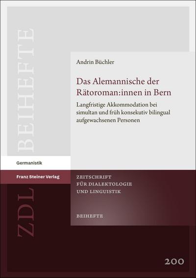Das Alemannische der Rätoroman:innen in Bern