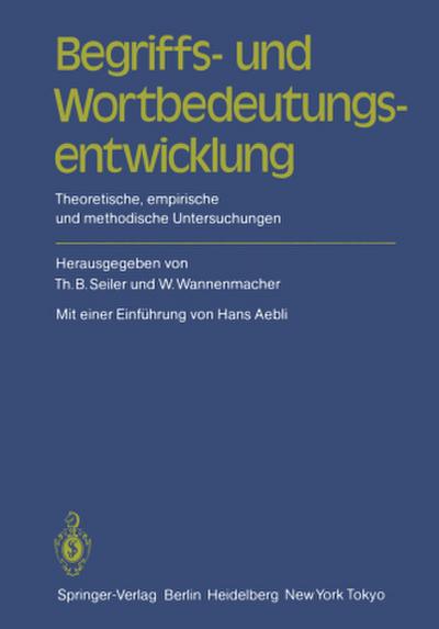 Begriffs- und Wortbedeutungsentwicklung