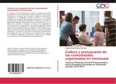 Cultura y presupuesto de las comunidades organizadas en Venezuela