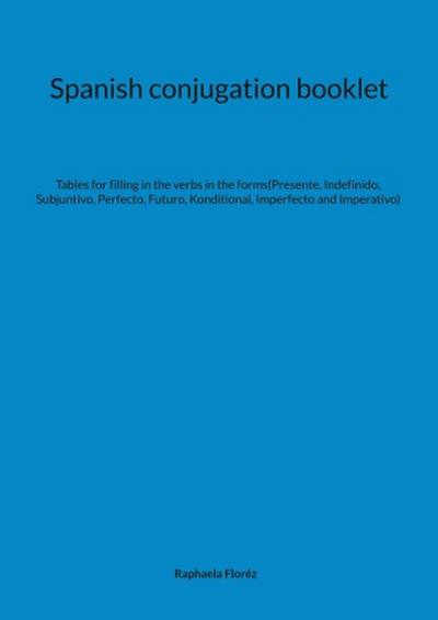 Spanish conjugation booklet