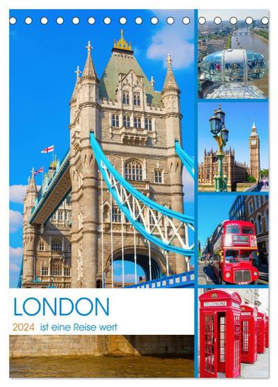 London ist eine Reise wert (Tischkalender 2024 DIN A5 hoch), CALVENDO Monatskalender