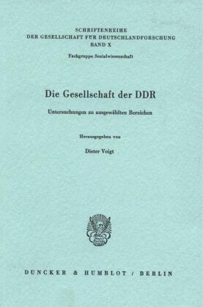 Die Gesellschaft der DDR.