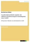 Gesellschaftsrechtliche Aspekte der effektiven Her